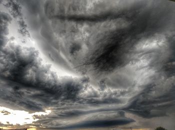 Low angle view of storm clouds in sky