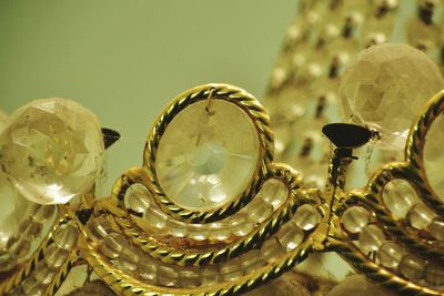 Close-up of golden jewelry