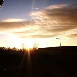 Low angle view of sky at sunset