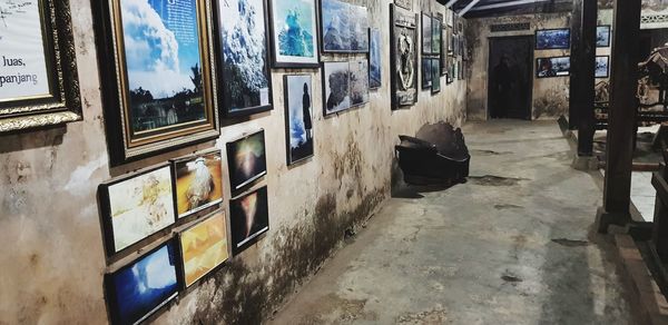 Empty corridor of old building