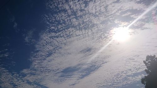 Low angle view of sky during sunset