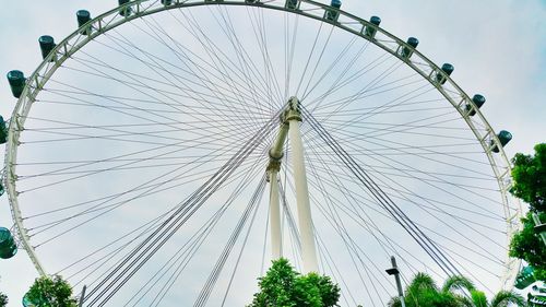 Low angle view of ferris wheel against sky