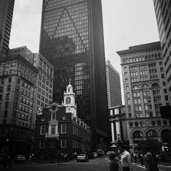 City street with buildings in background