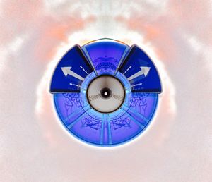 Close-up view of blue wall