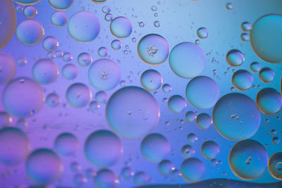 Full frame shot of water drops on leaf