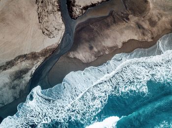 Aerial view of frozen sea