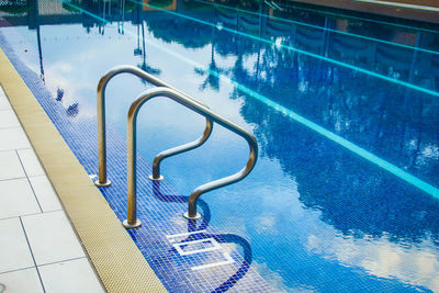 High angle view of swimming pool