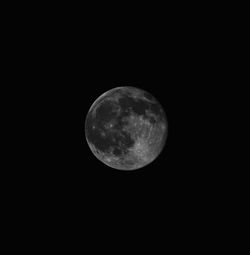 Low angle view of moon in sky