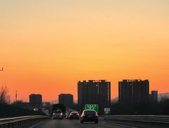 City at sunset