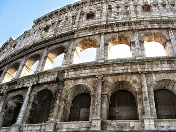 Low angle view of coliseum