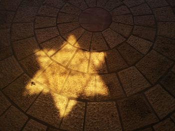 Low angle view of sunlight falling on floor