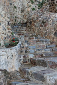 Close-up of stone wall