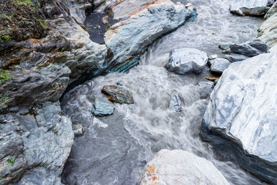 River flowing through rocks