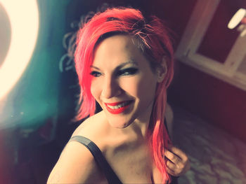 Portrait of smiling young woman