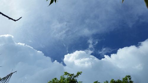 Low angle view of cloudy sky