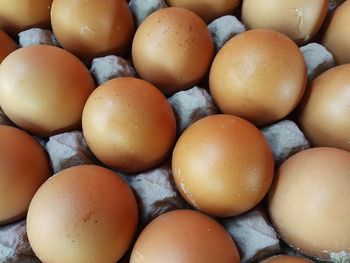 Full frame shot of eggs
