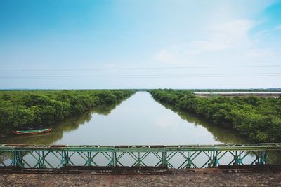 Scenic view of river against sky