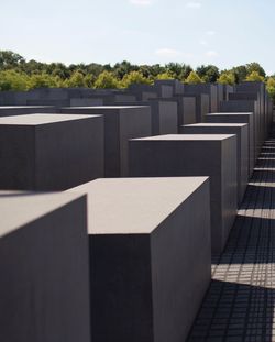 View of cemetery against sky