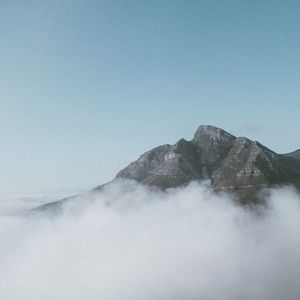 Scenic view of mountains against clear sky
