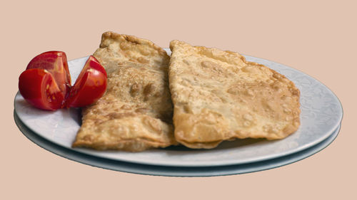 Close-up of breakfast served on table