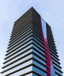 Low angle view of modern building against sky