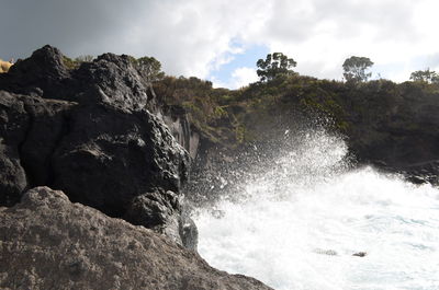 Rock formations at coast