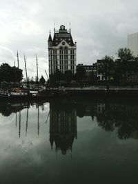 Reflection of buildings in river