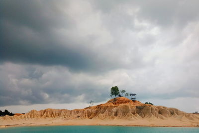 Scenic view of desert against sky