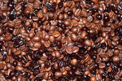 Full frame shot of roasted coffee beans