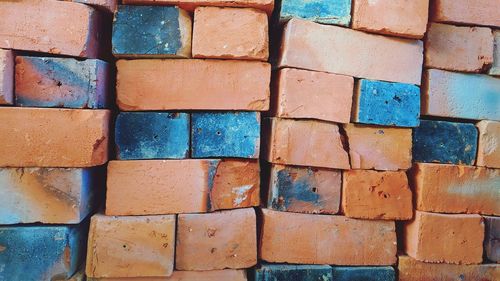 Indonesian red brick piles