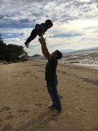 Full length of a man on beach