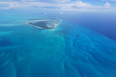 High angle view of island