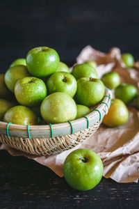 Close-up of fruits in basket