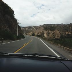 Road passing through landscape