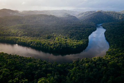 Scenic view of river against sky