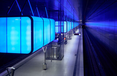 Train at railroad station platform