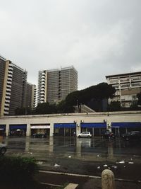 View of city buildings against sky