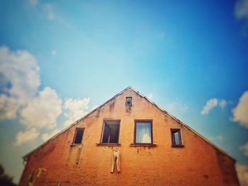 Low angle view of building against sky