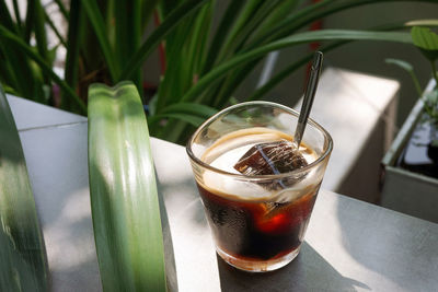 Close-up of drink on table