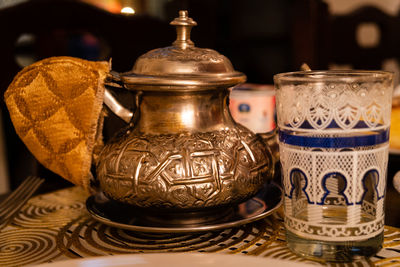 Close-up of drink on table