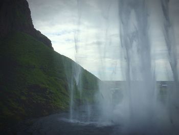 Scenic view of waterfall
