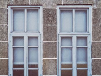 Full frame shot of closed window of building