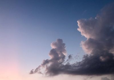 Low angle view of clouds in sky