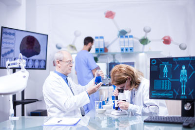 Female scientist working in laboratory