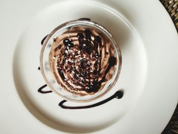 Directly above shot of dessert in bowl