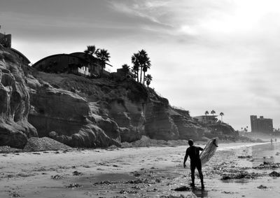 Tourists on beach