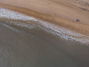 High angle view of sand dunes