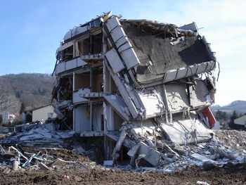 View of ruined building