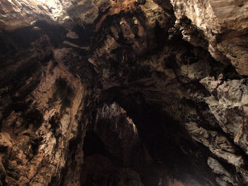 Low angle view of rock formation