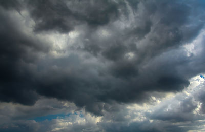 Low angle view of storm clouds in sky